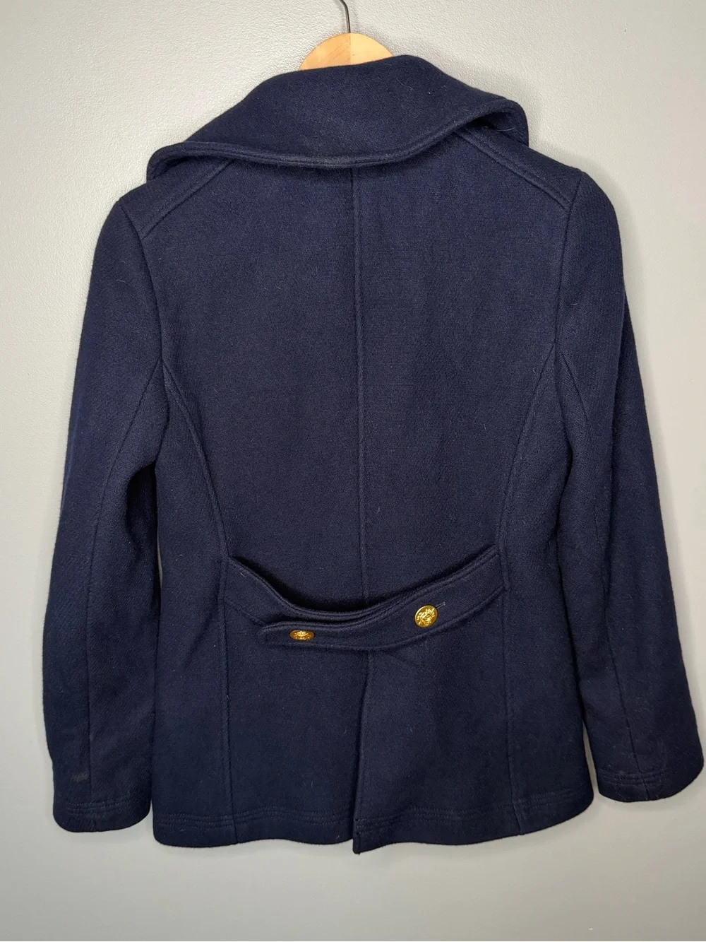 J. Crew Stadium Cloth Nello Gori Wool Classic Peacoat